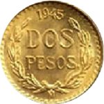 moneda de oro 2 pesos