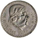 moneda de plata 1 peso morelos o cachetón