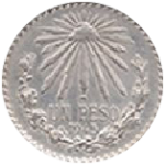 moneda de plata 1 peso resplandor