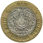 moneda de plata 10 nuevos pesos