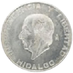 moneda de plata 10 pesos hidlago