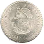 moneda de plata 5 pesos cuauhtemoc