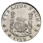moneda numismatica 8 reales columnario